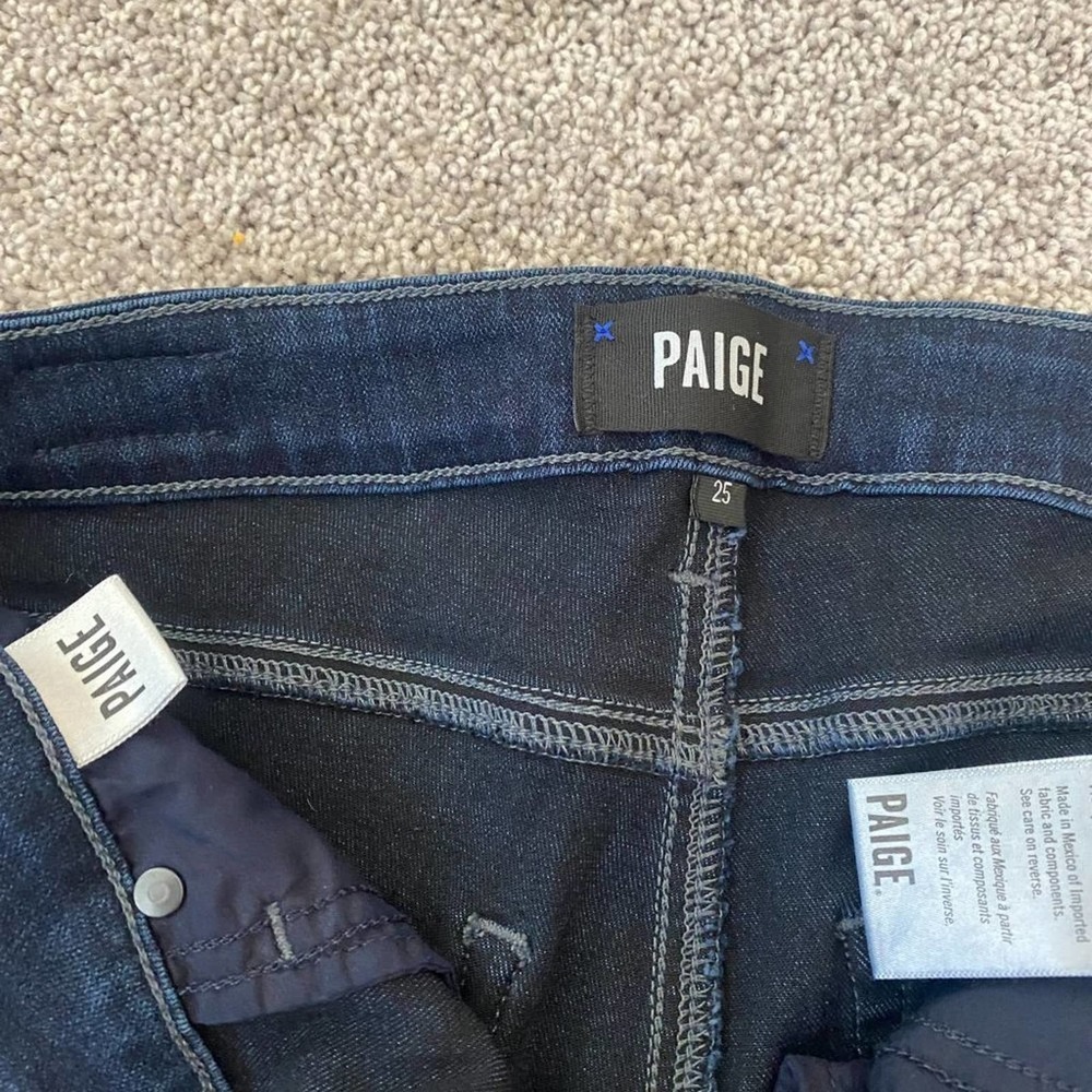 NWT! PAIGE sz 25 Hoxton Crop Transcend High Rise Lisbon Skinny ANKLE - Picture 6 of 7